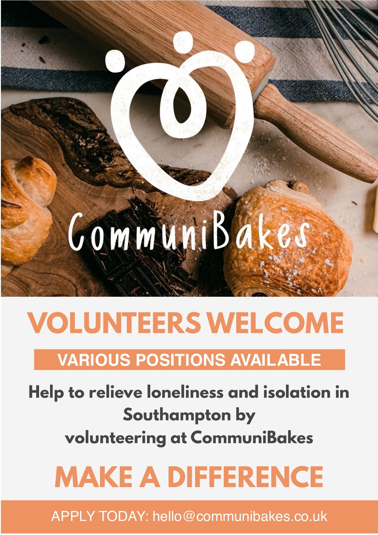Volunteer with us in our community bakery